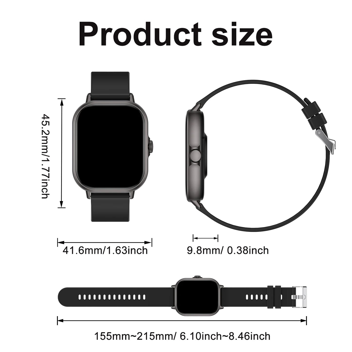 Outdoor sports smartwatch, wireless calling, information reminder, men's and women's multifunctional sports watch