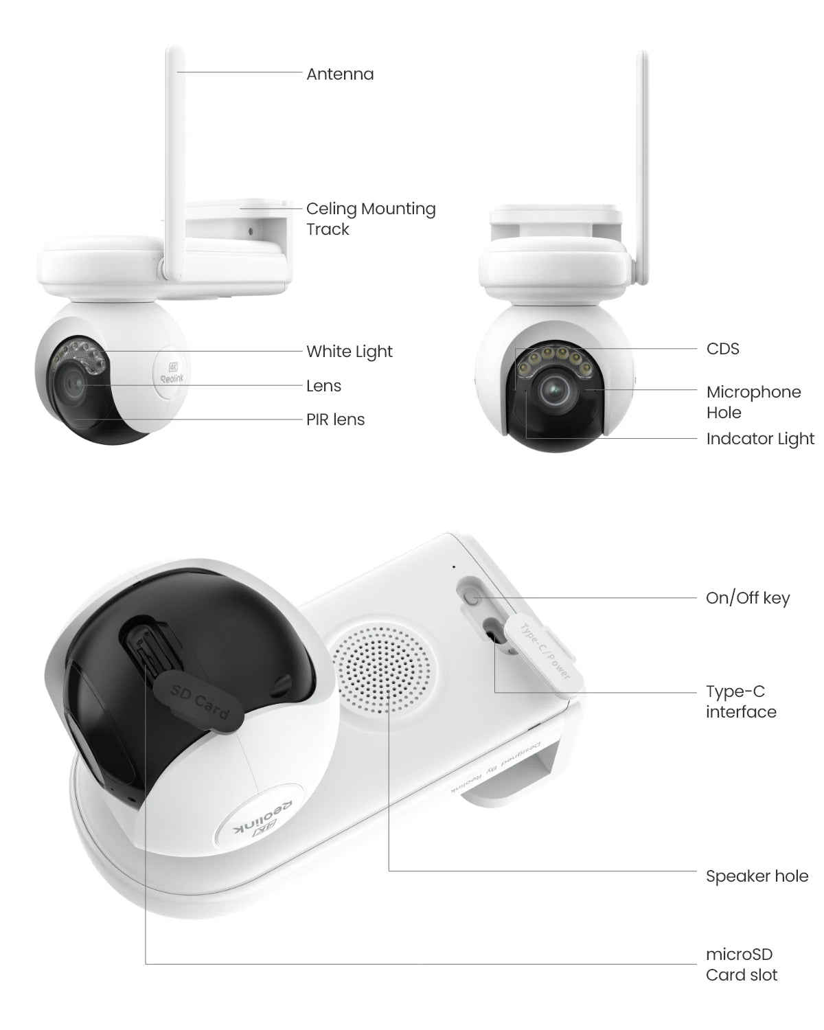 Reolink 4K Solar WiFi Security Camera Long Lasting 360° PT Auto Tracking Wireless ColorX Night Vision Dual-Band WiFi 6 IP Camera