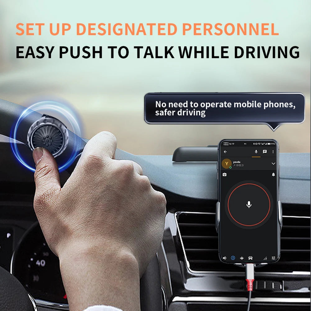 BT Wireless PTT Switch for ZELLO Wireless Microphone Speaker Wireless PTT Device for Android iOS Phone Car Motorcycle Voice Call
