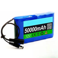 For CCTV Cam Monitor Portable Super 12V 50000mah Rechargeable Lithium Ion Battery Pack Capacity DC