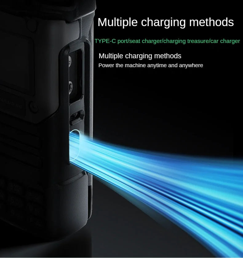 K6 UVK5(8)AM/FM/DTMF walkie Talkie 200Three Frequency Receiving walkie Talkie NOAA Weather Forecast, with Flash Replication Freq