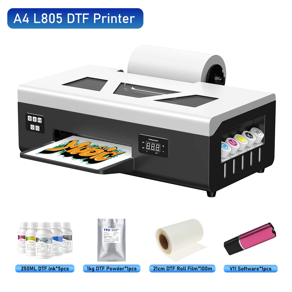 US Stock A3 L805 UV DTF Printer For Epson XP600 DTF Printer A4 A3 DTF Printer T shirt Printing Machine impresora dtf EU Stock