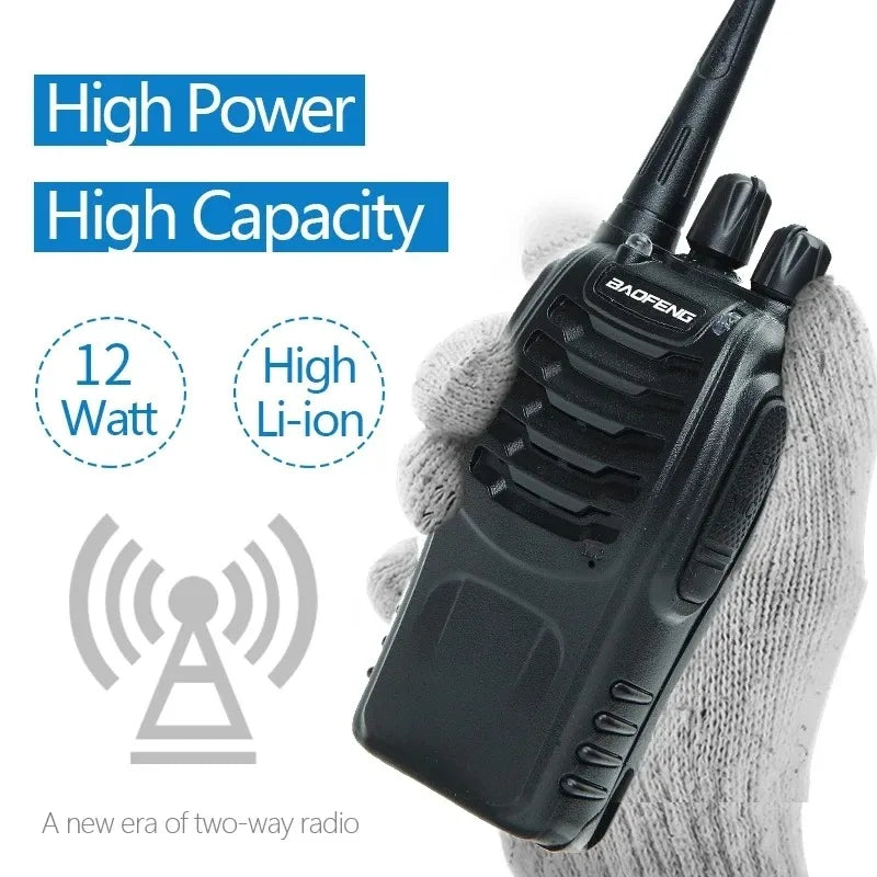 Baofeng 6Pcs BF 888S Walkie Talkie UHF 400 470MHz Long Range Two Way Ham Radios Transceiver for Hunting Hotel