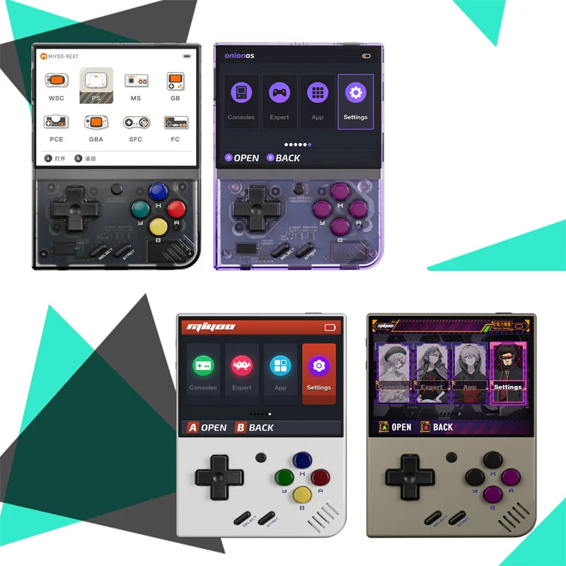 MIYOO Mini Plus Portable Retro Handheld Game Console 3.5''IPS HD Screen Linux System Mini + Classic Gaming Emulator Players Gift