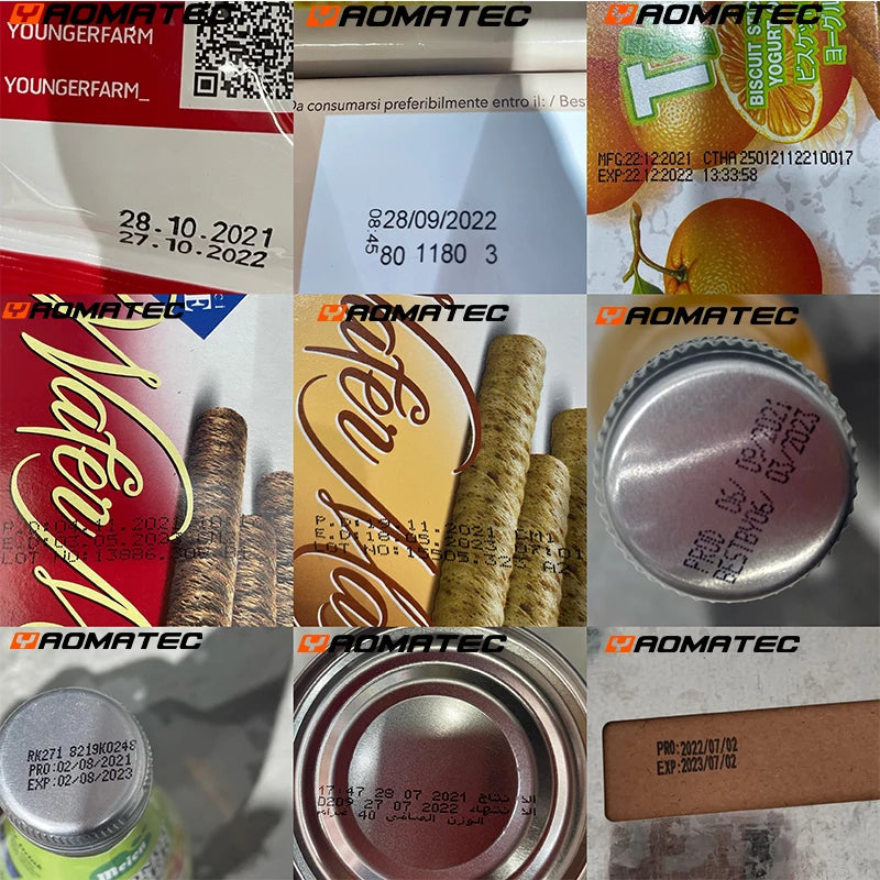 Include cartridge: S1760 12.7mm QR Bar Batch Code Date Logo Expiry Label Portable mini Handheld Jet Thermal Inkjet Printer