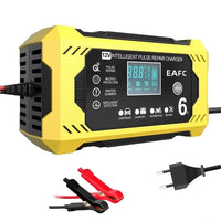 Large Screen Car Battery Charger 6A 12V Car and Motorcycle Battery Charging Device Lead-acid Battery Smart Repair LCD Display