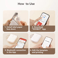 Niimbot D11/D110 Label Maker Wireless Pocket Self-Adhesive Name Tag Sticker Printer for Home Office