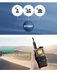 K6 UVK5(8)AM/FM/DTMF walkie Talkie 200Three Frequency Receiving walkie Talkie NOAA Weather Forecast, with Flash Replication Freq
