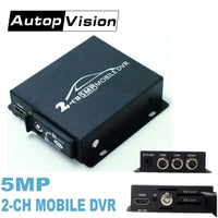 Newest 2CH MINI mobile dvr Real-time HD 1080P 2 Channel SD DVR support 128GB/CVBS/AHD 5.0MP mini vehicle DVR with remote control