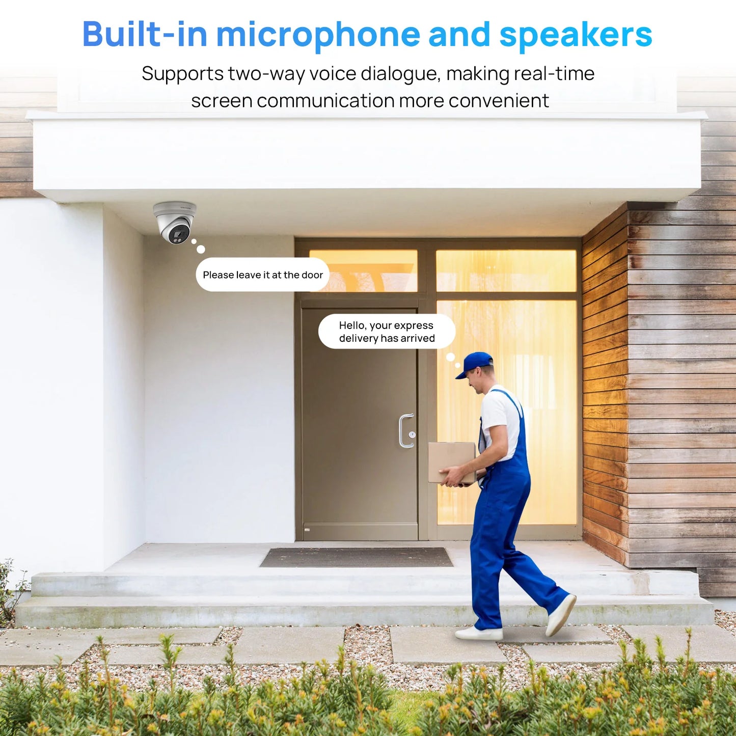 Hikvision Compatible 6/8MP Full Color Two-way Audio Turret IP Camera Vehicle Human Detection IP66 Outdoor Security Surveillance