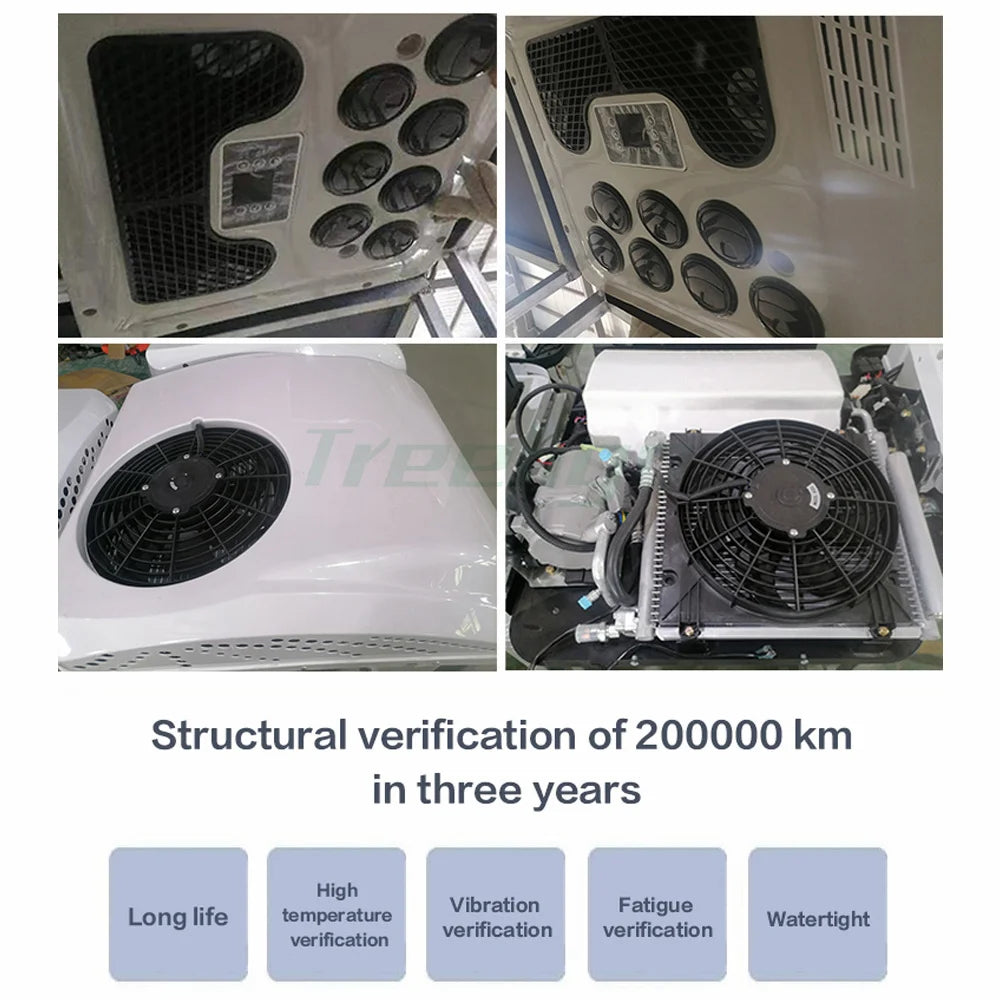 Aspligo Electric RV Roof Air Conditioner Heat and Cool 12V 24V RV Rooftop Parking AC For Truck Camper Van Caravans Motor home