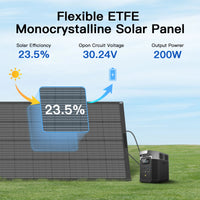MHPOWOS Balcony Power Plant 200W / 100W Flexible Solarpanel IP68 Solar Cell Solar Charger Photovoltaic off-grid for Boat Roof RV