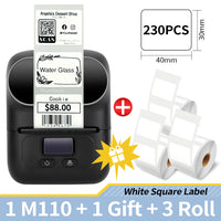 Phomemo M110 Self-adhesive Smart Thermal Label Printer for Business,Barcode Label, Price Tag, Address Wireless Sticker Printer