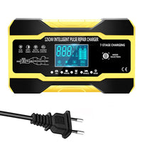 12V-24V 7-stage smart Car Battery-Charger Full Automatic 10A Digital Car Battery Charger  Pulse Repair for AGM GEL WET Lead Acid