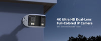ANNKE 4K Camera Security Panoramic Human Detect Security Camera Two Way Audio 180° Wide View Angle Dual Lens Poe IP Camera