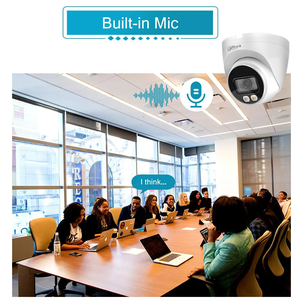 Dahua IP Camera 4MP 8MP POE IPC-HDW2449TM-S-IL IPC-HDW2849TM-S-IL WizSense Full Color Built-in Mic Quick Pick Security Home IPC