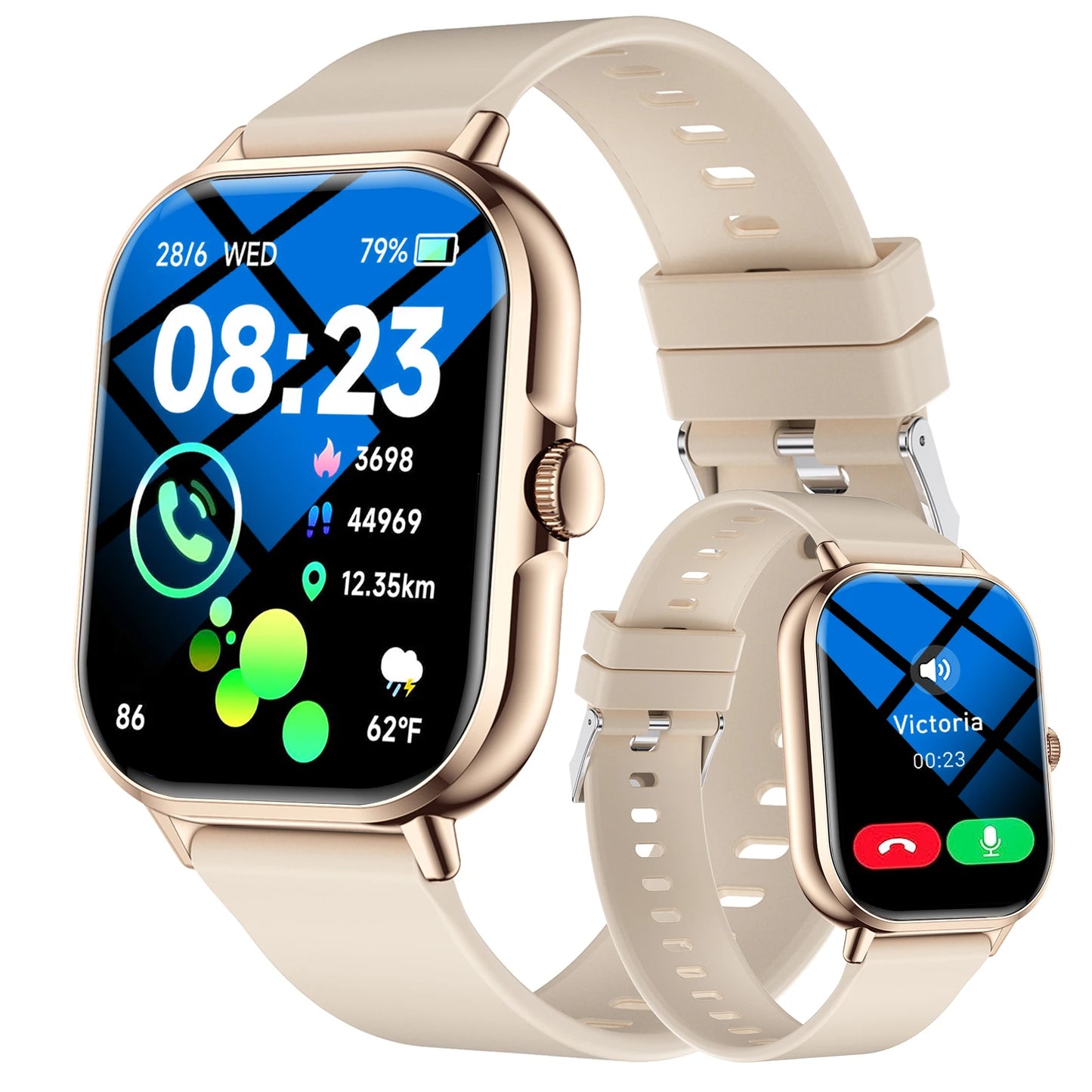 Outdoor sports smartwatch, wireless calling, information reminder, men's and women's multifunctional sports watch