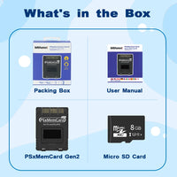 Bitfunx Three Colors PSxMemCard Gen2 Sd2psXtd With MicroSD Card for PlayStation1 PS one Playstation2 Game Consoles