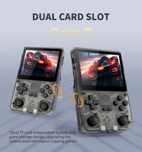 POWKIDDY V20 Retro Video Handheld Game Console 3.5-Inch IPS HD Screen Dual Card slot 5000mAh Lithium Battery Retro Game Stickers