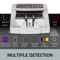 VEVOR 1000 Pcs/Min Money Counter Business Cash Register Euros Bills Fake Banknote Detector by UV and MG Function for Banks Shops