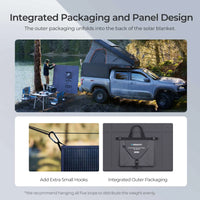 Renogy N-Type 400Watt Portable Solar Blanket Foldable Solar Panel, 25% High Efficiency, Lightweight Solar Generator
