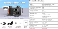 FF Flashfish 200W Portable Power Station 151Wh Solar Generator 230V AC DC Batteries Supply Outdoor Battery for Solar Panel Drone