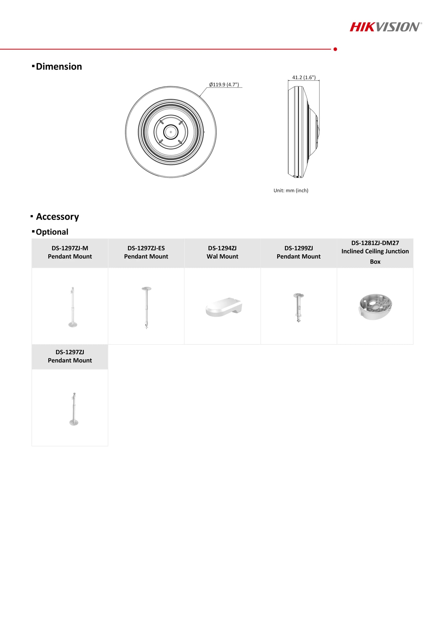 Hikvision 5MP Fisheye IP Camera DS-2CD2955G0-ISU 180° Fisheye View Built-In Mic SD Card Slot Audio and Alarm Video Surveillance