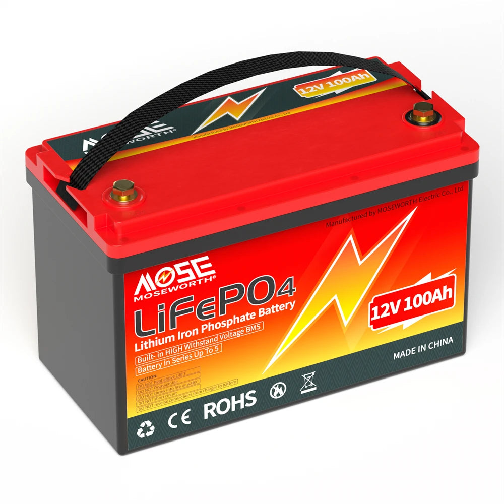 12V 100Ah 140Ah 168Ah 200Ah 300Ah LiFePO4 Battery 12.8V Lithium Iron Phosphate Battery Built-in BMS Deep Cycle for Solar Boat