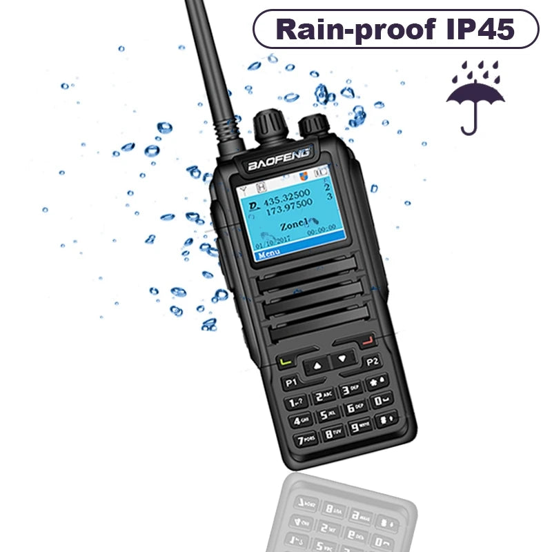 Baofeng DM-1701DMR Walkie Talkie Open GD77 Dual Mode Analog/Digital Two Way Radio Tier1+2 Dual Time Slot Ham Dual Band FM Radio