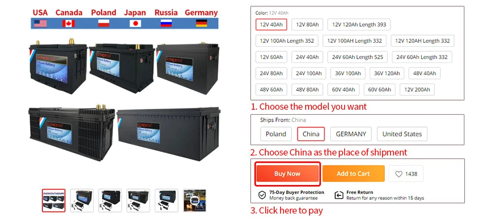 New 12V 180Ah Lithium Iron Phosphate Battery Upgraded BMS 6000 Cycles For RV Campers Golf Cart Off-Road Off-Grid Solar Wind