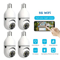 4PC Boykeep Light Bulb Security Cameras, Wireless 5G WiFi ,Ease Life APP,360 Degree E27 1080P Cam,Night Vision,Motion Detection