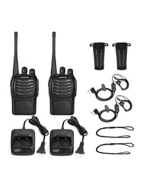 Baofeng Official Store 2Pcs BF 888S Walkie Talkie UHF 400 470MHz Long Range Two Way Ham Radios Transceiver for Hunting Hotel