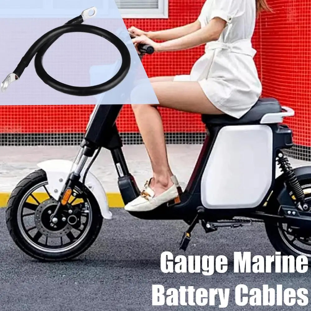 50CM Battery Inverter Cable With Terminals 4AWG Stranded Copper Cord Solar Power Connection Wire With Lug Car Accessories
