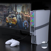 For PS5 Pro/PS5 Slim Cooling Fan Efficient Cooling System External Fan Cooler for Playstation 5 Pro/Slim Disc & Digital Edition