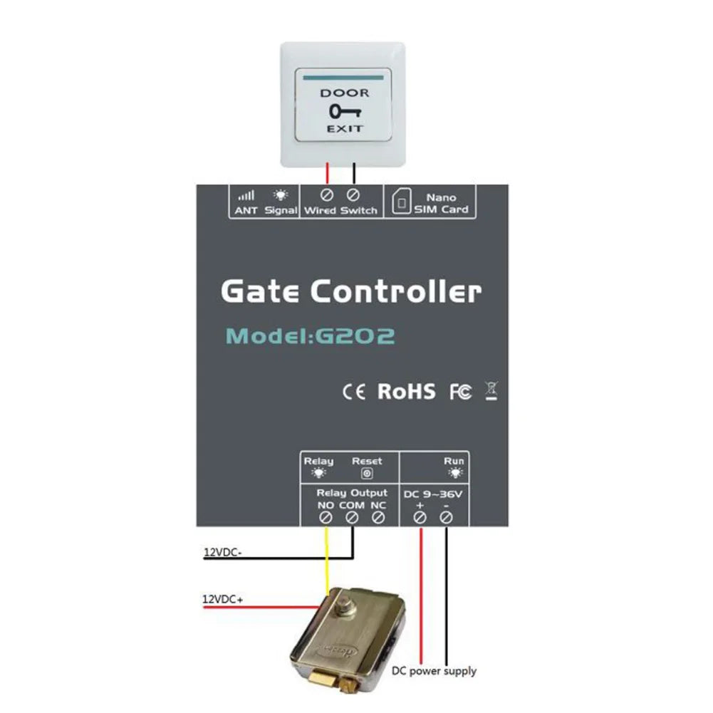 GSM 2G Remote Controller G202 Single Relay Switchs Free Call Remote Control Remote On Off Relay for Sliding Swing Garage Gate
