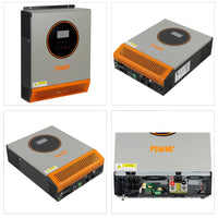 PowMr 2400W Pure Sine Wave Inverter 24VDC to 110V/120VAC 50A PWM Charging Controller Max PV 80VDC Solar Inverter Off-grid System