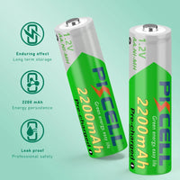 2/4/8/12/20PC AA 2200mAh Rechargeable Battery 1.2V NIMH 2A AA Pre-charged LSD Batteries for clock,toys,wireless mouse