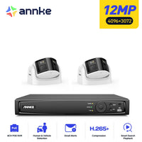 ANNKE 8MP 180°Panoramic Security Camera System POE Protection Dual Lens Camera Two Way Audio 8CH NVR Video CCTV Surveillance Kit