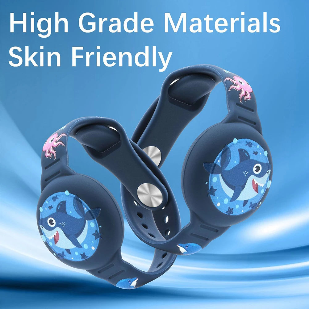 AirTag Bracelet Kid Children Anti-lost Bracelet Waterproof Silicone GPS Tracker Wristband for AirTag Kids Necklace Watch Band