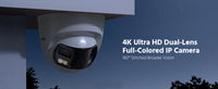 ANNKE 4K Camera Security Panoramic Human Detect Security Camera Two Way Audio 180° Wide View Angle Dual Lens Poe IP Camera