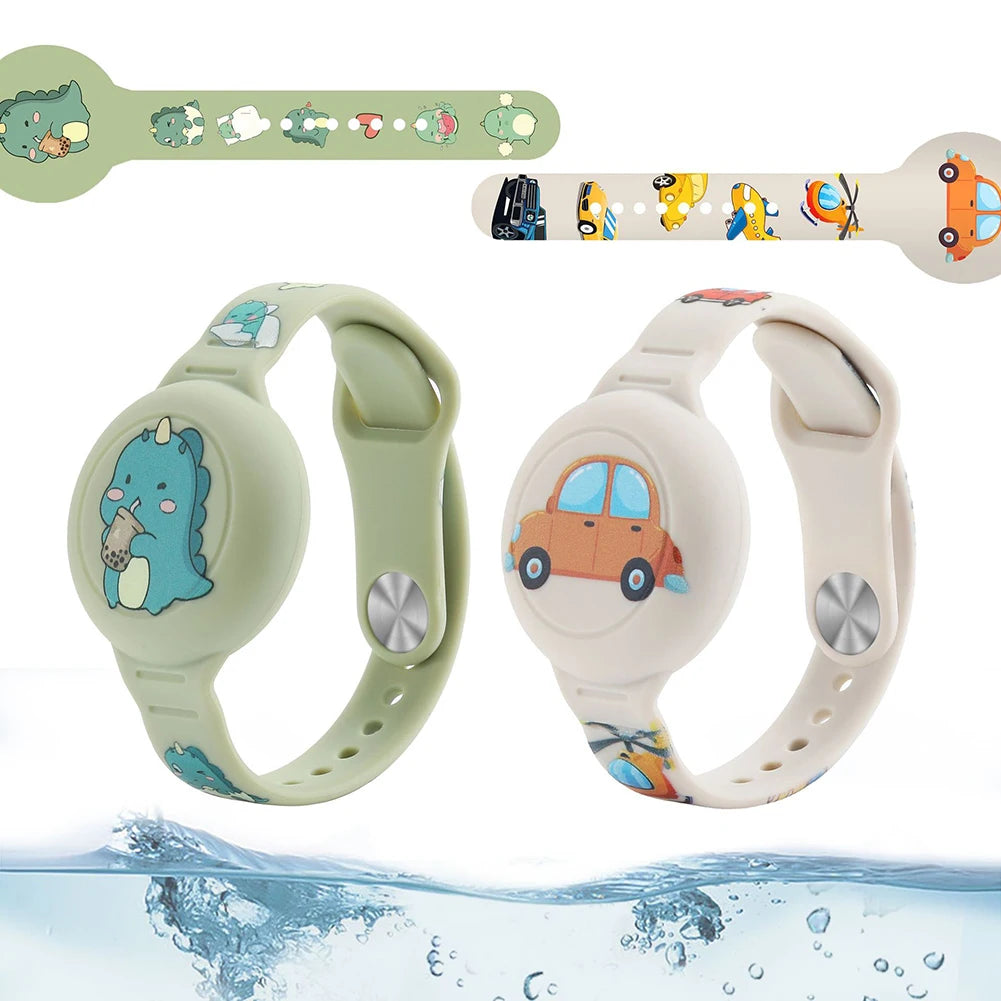 AirTag Bracelet Kid Children Anti-lost Bracelet Waterproof Silicone GPS Tracker Wristband for AirTag Kids Necklace Watch Band