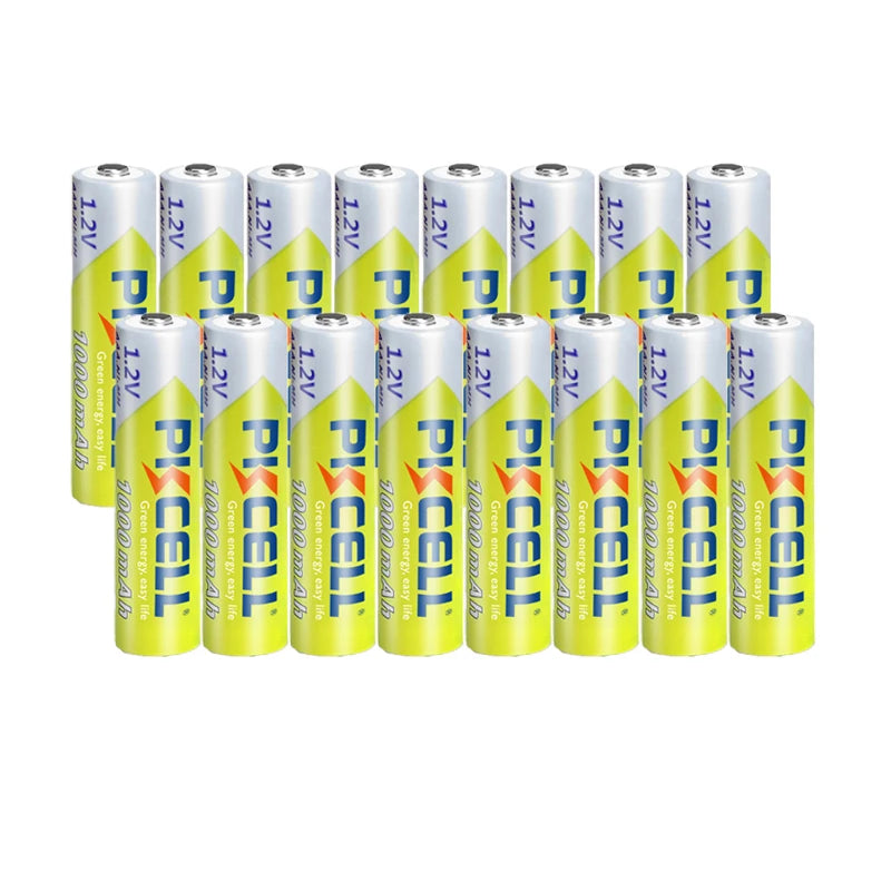 16pcs/Lot PKCELL AAA 1.2V 1000mAh Rechargeable Batteries Ni-mh 3A 1000circle times flashlight toys remote control  lamp battery