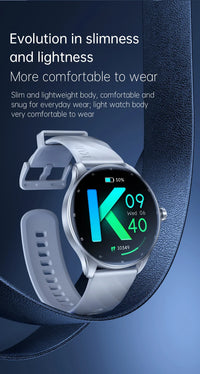 KUMI GW5 Pro Smartwatch 1.43" AMOLED IP68 Waterproof Bluetooth 5.2 Fitness Tracker Heart Rate Blood Oxygen Monitor