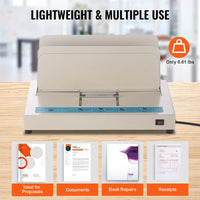 VEVOR Thermal Binding Machine 500 Sheets 50mm Binding Thickness A3(Short Edge)/A4/A5 Document with Infrared Optical Detection