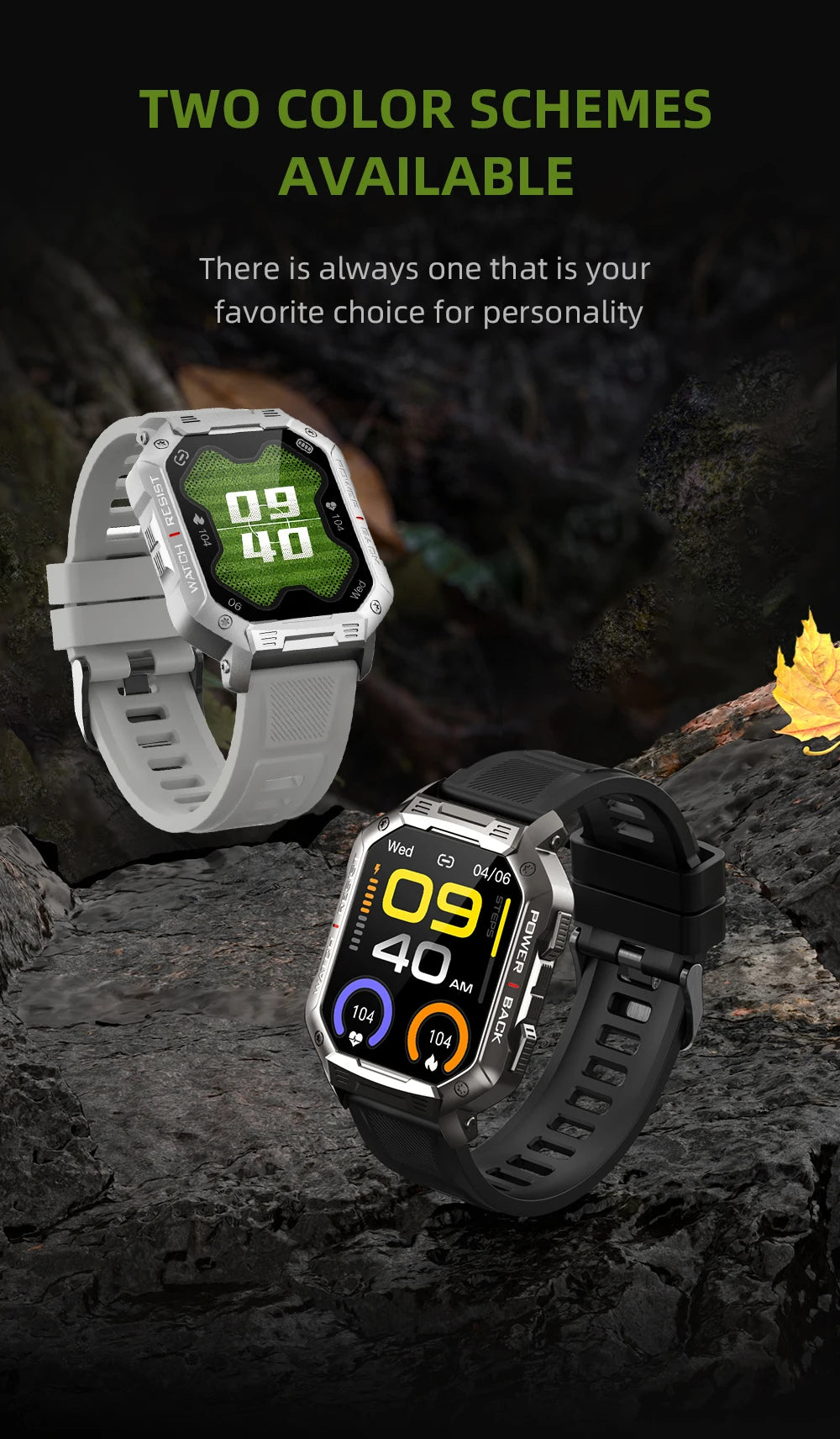 New KUMI U3 Pro Smart Watch 1.83'' Smartwatch Bluetooth Call 100+ Sport Heart Rate for Men Women Support IP68 Waterproof