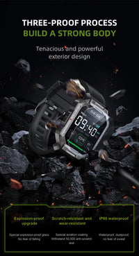 New KUMI U3 Pro Smart Watch 1.83'' Smartwatch Bluetooth Call 100+ Sport Heart Rate for Men Women Support IP68 Waterproof