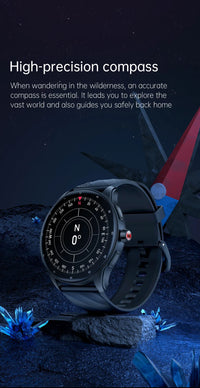 KUMI GW5 Pro Smartwatch 1.43" AMOLED IP68 Waterproof Bluetooth 5.2 Fitness Tracker Heart Rate Blood Oxygen Monitor