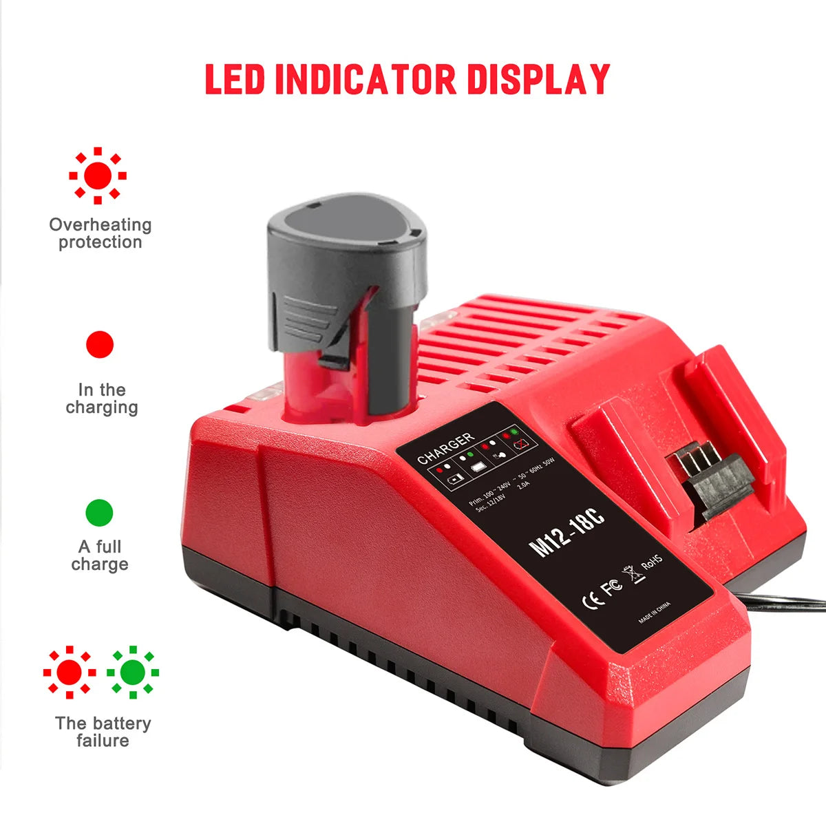 For Milwaukee 18V  M18 lithium 6.0Ah/9.0Ah XC Lithium Battery 48-11-1860 48-11-1850 48-11-1840 48-11-1820 Charger rechargeable P