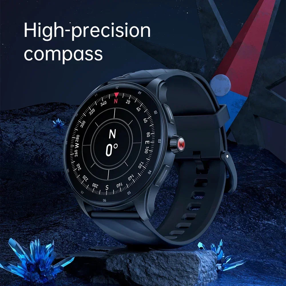 KUMI GW5 Pro Smartwatch 1.43" AMOLED IP68 Waterproof Bluetooth 5.2 Fitness Tracker Heart Rate Blood Oxygen Monitor