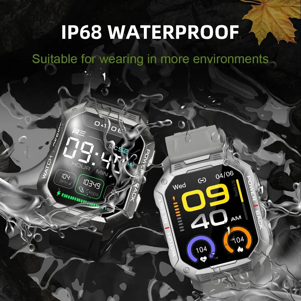 New KUMI U3 Pro Smart Watch 1.83'' Smartwatch Bluetooth Call 100+ Sport Heart Rate for Men Women Support IP68 Waterproof